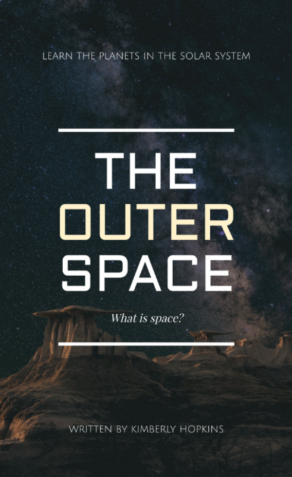 Desain cover buku dengan tema fiksi ilmiah